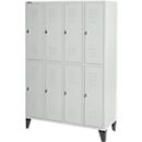 Armário para roupa, 2 x 4 compartimentos, com base, largura do compartimento 300 mm