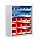 Armário TOP FIX, 780 mm de altura, 4 prateleiras, 24 caixas, sem portas