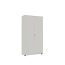 Armoire, 5 OH, 4 étagères, séparation centrale et tringle à vêtements, verrouillable, sans façade acoustique, L 800 x P 450 x H 1930 mm, panneau de particules, argenté