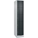 Armoire à casiers Resisto de C+P, 1 compartiment, 5 casiers, L 396 x P 640 x H 1950 mm, gris clair/gris anthracite