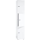 Armoire à casiers verrouillables Topas Line, 6 hauteurs de classeurs, 3 compartiments, serrure à cylindre, L 400 x P 420 x H 2156 mm, blanc/blanc