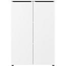 Armoire à dossiers Porto, 2 portes et 2 tablettes, 3 HC, L 810 x P 400 x H 1200 mm, blanc