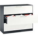 Armoire à dossiers suspendus ASISTO C 3000, 3 tiroirs, 3 rangées, l. 1200 mm, anthracite/blanc