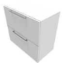 Armoire à dossiers suspendus SOLUS PLAY, 2 hauteurs de classeur, l. 800 x P 440 x H 748 mm, blanc