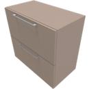 Armoire à dossiers suspendus SOLUS PLAY, 2 hauteurs de classeur, l. 800 x P 440 x H 748 mm, gris pierre