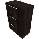 Armoire à dossiers suspendus SOLUS PLAY, 3 hauteurs de classeurs, l. 800 x P 440 x H 1122 mm, chêne de tourbière