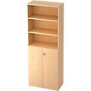 Armoire à étagères TOPAS LINE, 3 HC Étagère/3 HC Portes, érable/érable