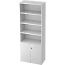 Armoire à étagères TOPAS LINE, 4 HC Étagère/2 HC Portes, blanc/blanc
