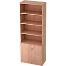 Armoire à étagères TOPAS LINE, 4 HC Étagère/2 HC Portes, noyer/noyer