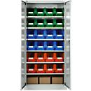 Armoire à fournitures MSI 2409, avec 24 bacs, gris clair 