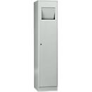 Armoire à linge, compartiment de 400 mm, clapet basculant, verrouillable, gris clair