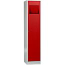 Armoire à linge, compartiment de 400 mm, clapet basculant, verrouillable, rouge feu
