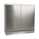 Armoire à outillage, inox, hauteur 1050 mm, 2 tiroirs, 2 étagères
