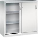 Armoire à outils à portes coulissantes Acurado de C + P, L 1200 x P 500 x H 1200 mm, charge admissible par tablette : 110 kg, acier, gris clair