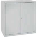 Armoire à outils, serrure de sécurité, 2 étagères &amp; 1 tiroir, L 1000 x P 500 x H 1000 mm, tôle d'acier, blanc alu/blanc alu