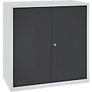 Armoire à outils, serrure de sécurité, 2 étagères &amp; 1 tiroir, L 1000 x P 500 x H 1000 mm, tôle d'acier, gris clair/anthracite