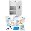Armoire à pharmacie polyvalente avec casier spécifique pour substances dangereuses, avec contenu conforme à la norme 13157