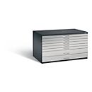 Armoire à plans en acier, pour formats jusqu'à DIN A0, 8 tiroirs
