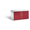 Armoire à plans en acier, pour formats jusqu'à DIN A0, 8 tiroirs