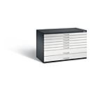 Armoire à plans en acier, pour formats jusqu'à DIN A1, 8 tiroirs