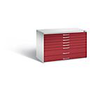 Armoire à plans en acier, pour formats jusqu'à DIN A1, 8 tiroirs