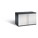 Armoire à plans en acier, pour tous les formats jusqu'à A1, 10 tiroirs,