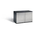 Armoire à plans en acier, pour tous les formats jusqu'à A1, 10 tiroirs,