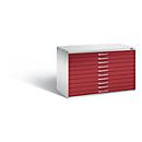 Armoire à plans en acier, pour tous les formats jusqu'à A1, 10 tiroirs,