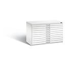 Armoire à plans en acier, pour tous les formats jusqu'à A1, 10 tiroirs,