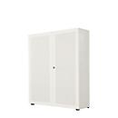 Armoire à portes battantes, 2 portes, surface acoustique, 1000 x 1930 mm, 5 HC, blanc