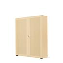 Armoire à portes battantes, 2 portes, surface acoustique, 1000 x 1930 mm, 5 HC, coloris érable