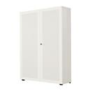 Armoire à portes battantes, 2 portes, surface acoustique, 1000 x 2300 mm, 6 HC, blanc
