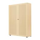 Armoire à portes battantes, 2 portes, surface acoustique, 1000 x 2300 mm, 6 HC, coloris érable