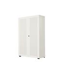 Armoire à portes battantes, 2 portes, surface acoustique, 800 x 1930 mm, 5 HC, blanc