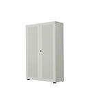 Armoire à portes battantes, 2 portes, surface acoustique, 800 x 1930 mm, 5 HC, gris clair