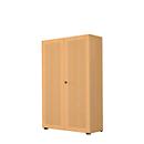 Armoire à portes battantes, 2 portes, surface acoustique, 800 x 2300 mm, 6 HC, blanc