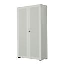 Armoire à portes battantes, 2 portes, surface acoustique, 800 x 2300 mm, 6 HC, gris clair