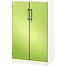 Armoire à portes battantes ASISTO C 3000, 3 hauteurs de classeurs, l. 800 mm, blanc/jaune-vert