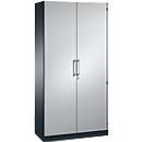 Armoire à portes battantes ASISTO C 3000, 5 hauteurs de classeur, l. 1000 mm, anthracite/argent alu