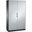 Armoire à portes battantes ASISTO C 3000, 5 hauteurs de classeur, l. 1200 mm, anthracite/argent alu
