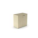 Armoire à portes battantes BEXXSTAR, 2 hauteurs de classeurs, portes en bois, H 825 mm, décor érable