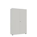 Armoire à portes battantes, l. 1000 mm, 5 HC, argent