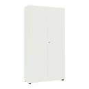 Armoire à portes battantes, l. 1000 mm, 6 HC, blanc