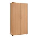 Armoire à portes battantes, l. 1000 mm, 6 HC, hêtre