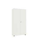 Armoire à portes battantes, l. 80 cm, 5 HC, blanc