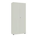 Armoire à portes battantes, l. 80 cm, 6 HC, gris clair