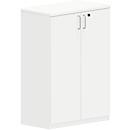 Armoire à portes battantes NEVADA - en bois - l. 800 x P 445 x H 1155 mm - 3 HC - blanc