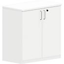 Armoire à portes battantes NEVADA - en bois - l. 800 x P 445 x H 825 mm - 2 HC - blanc