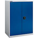 Armoire à portes battantes Schäfer Shop Select MS-i 12408, tôle d'acier, L 800 x P 400 x H 1215 mm, 3 HC, aluminium blanc/bleu gentiane, jusqu'à 150 kg 