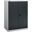 Armoire à portes battantes Schäfer Shop Select MS-i 12408, tôle d'acier, L 800 x P 400 x H 1215 mm, 3 HC, aluminium blanc/gris anthracite, jusqu'à 150 kg 